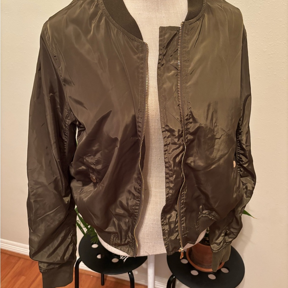 Olive Bomber Jacket